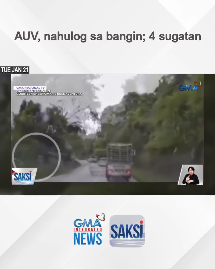 AUV, nahulog sa bangin; 4 sugatan | Saksi