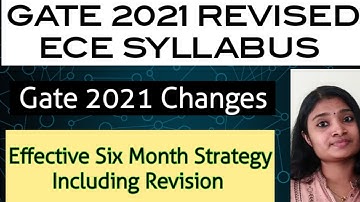 Gate 2021 ECE  Syllabus| Gate 2021 ECE Six Month Preparation Strategy| Gate 2021 ECE|