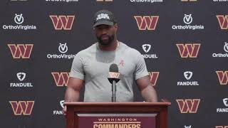 DL Jon Allen Speaks to the Media After Today's OTA | Washington Commanders