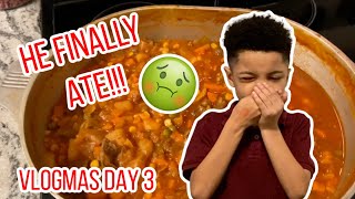 Vlogmas Day 3: Liam Finally Ate!!!!