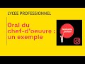 Un exemple pour loral du chefduvre en lyce professionnel