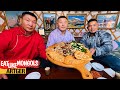 Mighty tsuivan with huushuur for mighty mongolian wrestlers mukbang nomads  eat like mongols