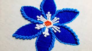 Hand embroidery beautiful flower design