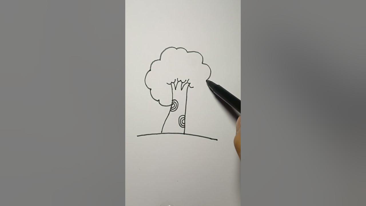 Easy Drawing Tree -2 - YouTube