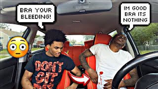 ACTING IN PAIN BUT HIDING IT PRANK ON THE GANG TO SEE HIS REACTION!