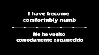 Pink Floyd - Comfortably Numb - Lyrics Ingles/Español chords