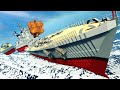 Tsunami Destroys Massive Battleship! - (Stormworks Sinking Ship Survival)