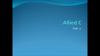 Control statements in C  Decision making and branching in C Part 1
