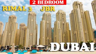Inside Full Sea view 2 bedroom apartment in Rimal 3 JBR Dubai