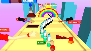 LIPSTICK STACK RUNNER Game 💄👩🏻‍🦰🌈 Gameplay (15) Android , iOs Game 3D
