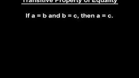 Transitive Property of Equality - MathHelp.com - Math Help