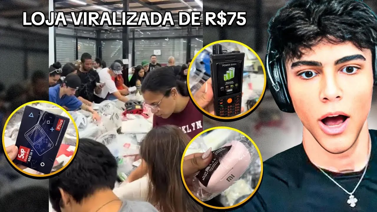 VISITANDO A LOJA QUE VIRALIZOU! TUDO É 75$ REAIS 😱