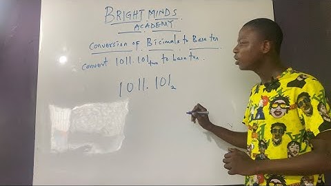 CONVERSION OF BICIMALS TO DECIMAL with Mr Blessed