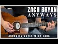 Anyways Studio Zach Bryan Cover Tabs