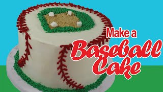 Easy Baseball Cake for Boy Birthday and Sports Fans Field Perfect for Summer #baseballcake