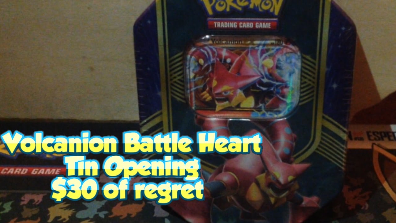 Volcanion Battle Heart Tin Opening