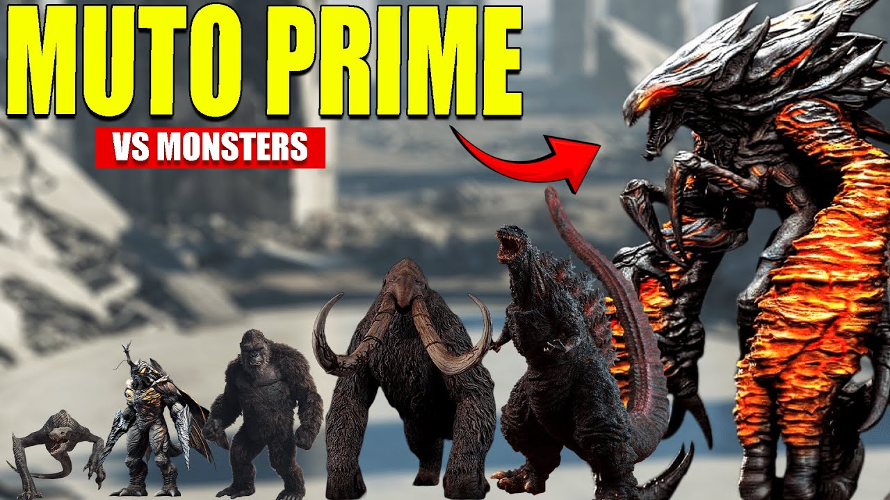 MUTO Prime vs Giant Monsters | 3D Monster Size Comparison - YouTube
