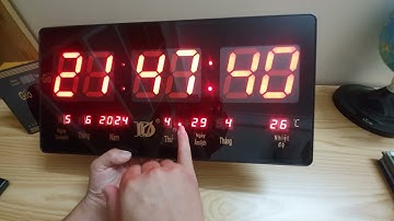 Cách bật và tắt chuông báo thức trên đồng hồ vạn niên led to