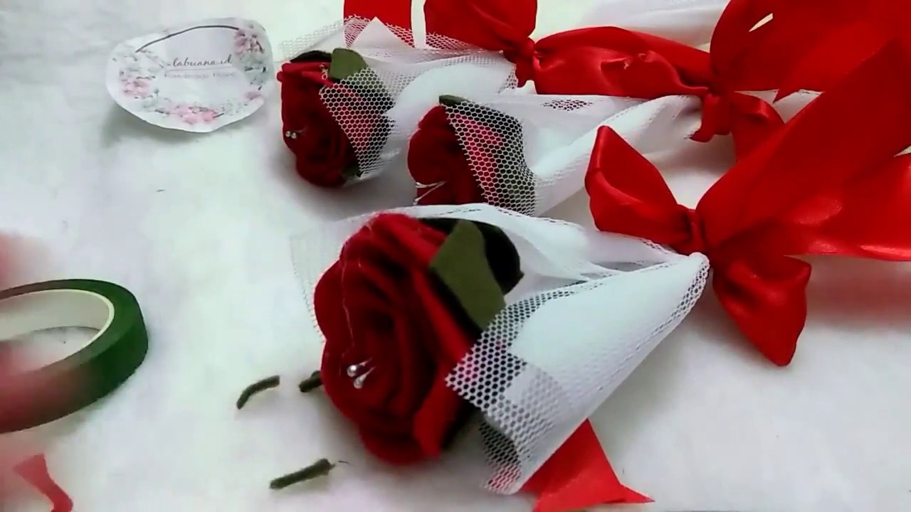 Buket bunga dari kain flanel - YouTube