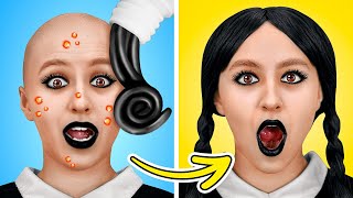 *Emotional* 😳 WEDNESDAY MAKEOVER! 🖤 Beauty TRICKS and GADGETS from TIKTOK by La La Life Emoji