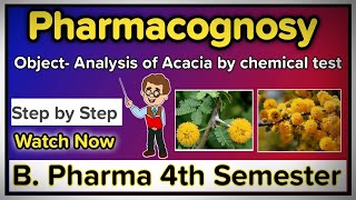 Analysis of Acacia  by chemical test || Pharmacognosy Lab  video | #futurepharma  #lab