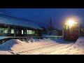 JR北海道 宗谷本線 秘境駅 雄信内 真冬の早朝 列車交換