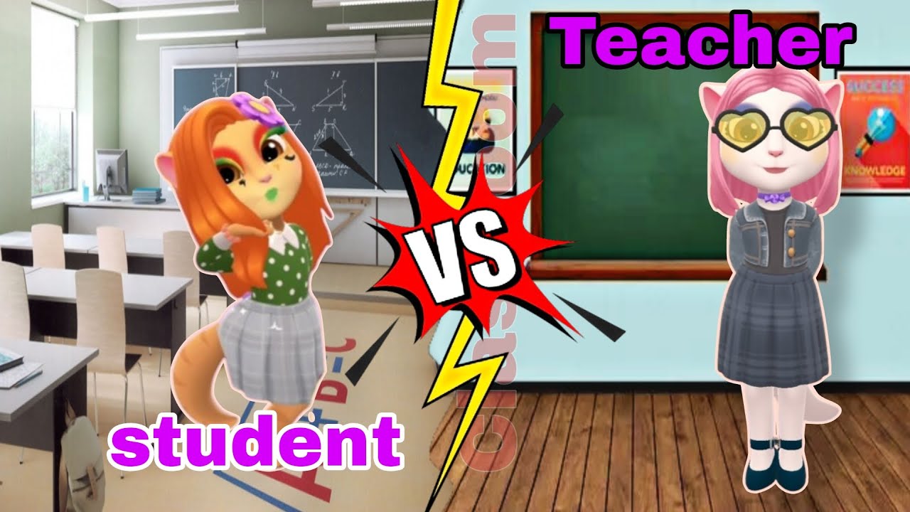 My Talking Angela 2 | Student VS Teacher |cosplay - YouTube