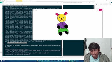 python project mouse click event number print opencv excel data
