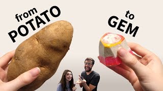 We Turn a Potato into a Concrete Resin Gem