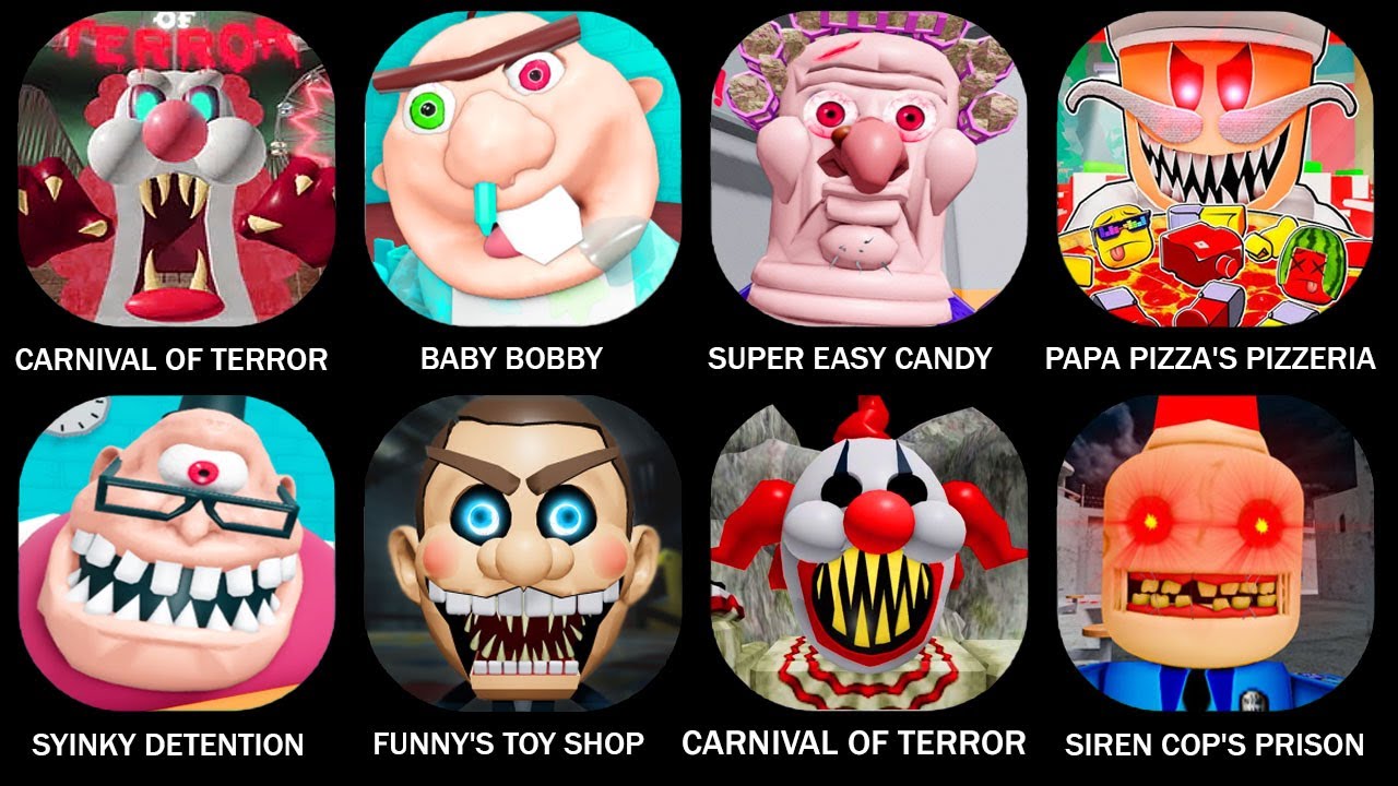 ESCAPE THE CARNIVAL OF TERROR OBBY, ESCAPE BABY BOBBY DAYCARE (FIRST PERSON OBBY), SUPER EASY CANDY