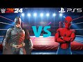 شاهد اقوى معركة سبايدرمان VS باتمان مصارعة WWE 2K24 بلايستيشن 5 شاهد اقوى معركة سبايدرمان VS باتمان مصارعة WWE 2K24 بلايستيشن 5