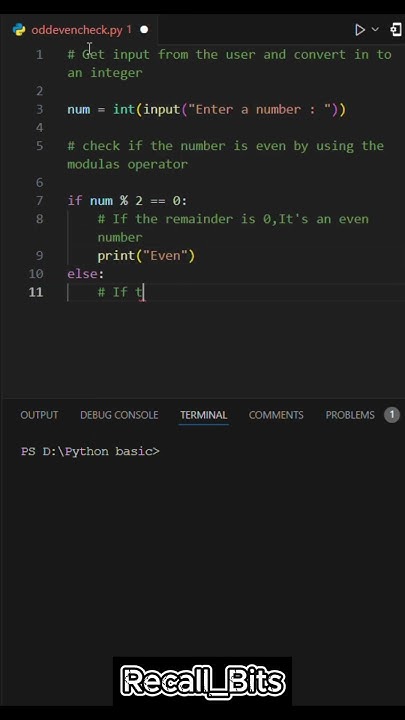 Check If a Number is Even or Odd in Python | Quick Python Tip! 🎯 ...