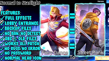 Ling Fiery Dance(Normal Skin) To Street Punk(Starlight Skin) | Fixed Invisible Basic Attack + No Ban