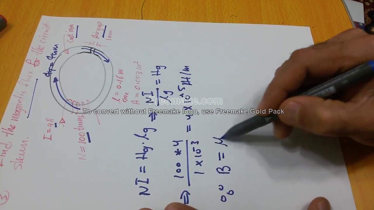 Magnetic Circuits 7: ِExamples of magnetic circuits أمثلة على الدوائر المغناطيسية