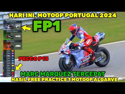 TERKINI🔴HASIL FP1 MOTOGP PORTUGAL 2024,BERITA MOTOGP HARI INI, MOTOGP HARI INI, MARQUEZ TERCEPAT