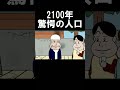 2100年驚愕の人口#アニメコント#アニメ#コント#おすすめ