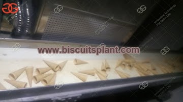Crispy Ice Cream Cone Production Line Testing Video|Automatic Ice Cream Cone Making Machine Line
