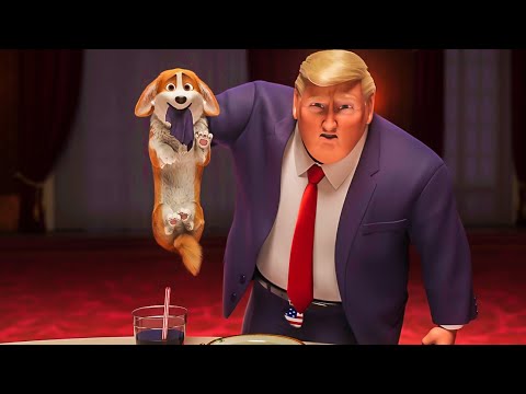 Видео: Собака королевы Англии нападает на Дональда Трампа и попадает в большие неприятности