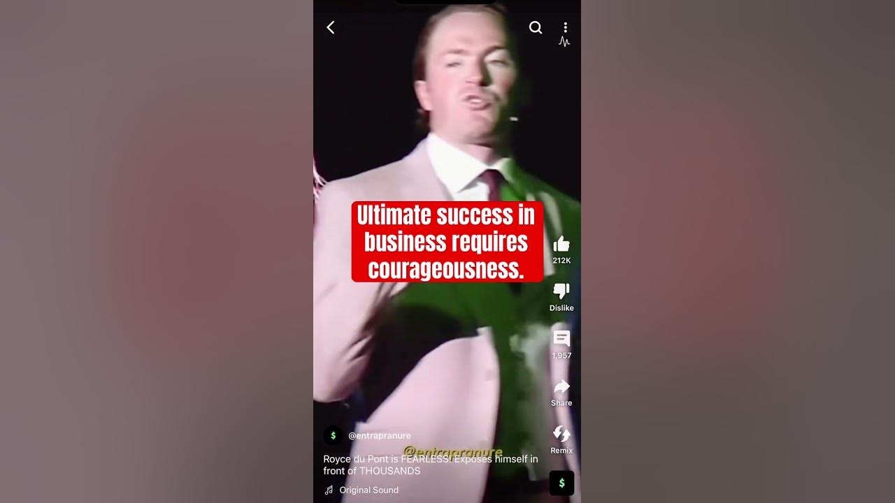 Royce du Pont on fearlessness. YouTube