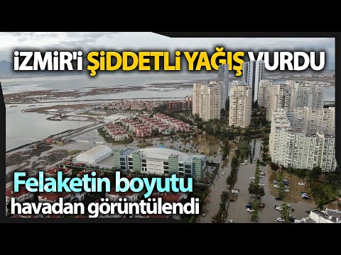 İzmir'de Deniz Taştı; Felaketin Boyutu Havadan Görüntülendi