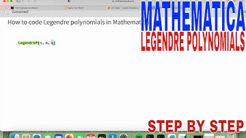 ✅  How To Code Legendre Polynomials In Mathematica 🔴