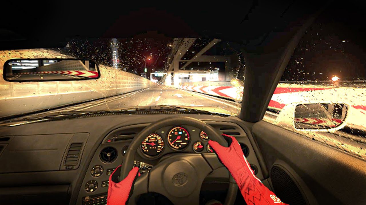 Driving at night slow and relaxed with calm music