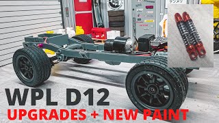 WPL D12 | Rear Suspension Upgrade + Tamiya Wheels | New Paint 2021