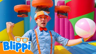 Blippi’sBouncy Castle Dance Game! | Blippi - Sports &amp; Games Cartoons for Kids