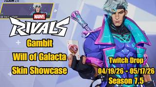 Gambit | Will of Galacta Twitch Drop Skin Showcase | Marvel Rivals Gameplay Season 7.5