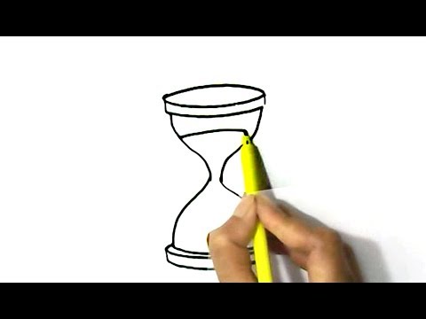 Free hand drawing of a sand clock Royalty Free Vector Image