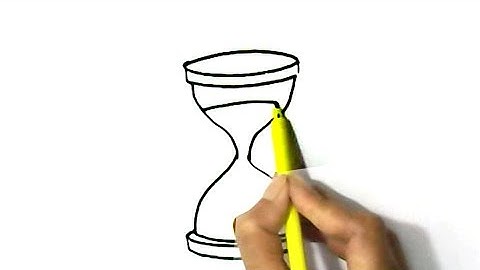 How to draw An hourglass easy steps, step by step for children, kids, beginners