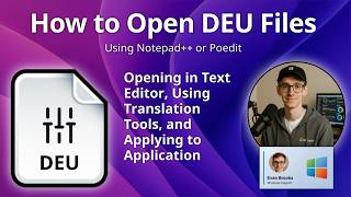 How to Open DEU Files (German Language Localization)