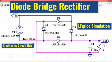 LTSpice Diode Full Bridge Rectifier Simulation