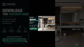 Modern Bathroom SketchUp Model | Ready to Render Interior